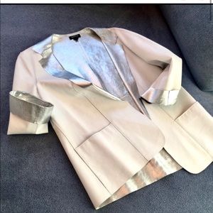 100% genuine leather jacket, reversible